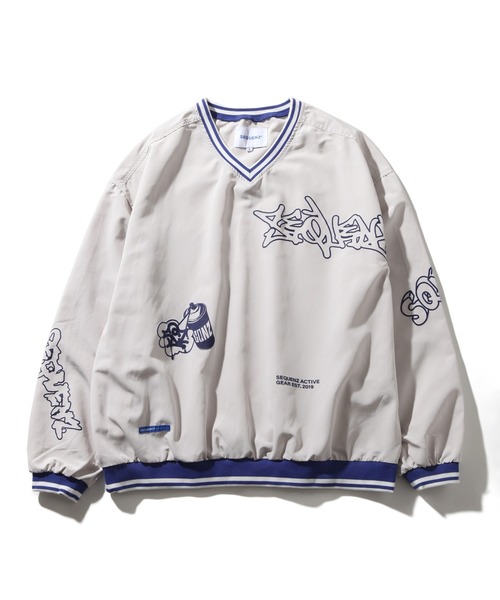 SEQUENZ（シークエンズ）の「【SEQUENZ/シークエンズ】90S COLLAGE PISTE / 90年代 コラージュ Vネック デザインスウェット（スウェット・メンズ・ネイビー/ブラック/アイボリー・M/S/XL/L）」の5枚目の写真