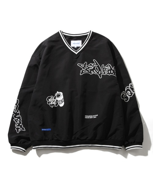 SEQUENZ（シークエンズ）の「【SEQUENZ/シークエンズ】90S COLLAGE PISTE / 90年代 コラージュ Vネック デザインスウェット（スウェット・メンズ・ネイビー/ブラック/アイボリー・M/S/XL/L）」の7枚目の写真
