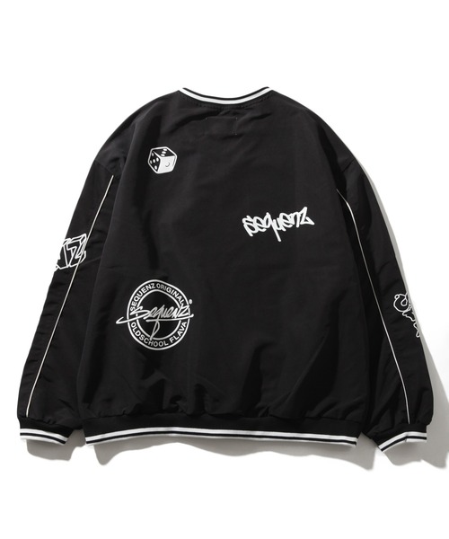 SEQUENZ（シークエンズ）の「【SEQUENZ/シークエンズ】90S COLLAGE PISTE / 90年代 コラージュ Vネック デザインスウェット（スウェット・メンズ・ネイビー/ブラック/アイボリー・M/S/XL/L）」の8枚目の写真