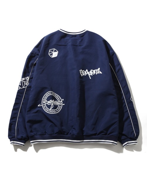 SEQUENZ（シークエンズ）の「【SEQUENZ/シークエンズ】90S COLLAGE PISTE / 90年代 コラージュ Vネック デザインスウェット（スウェット・メンズ・ネイビー/ブラック/アイボリー・M/S/XL/L）」の10枚目の写真