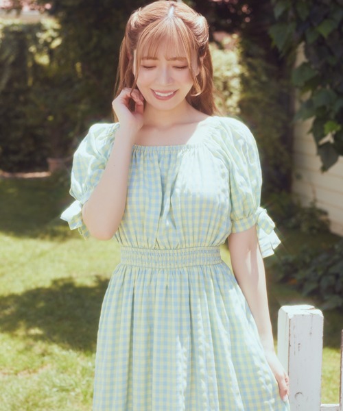新品タグ付き areeam アリーム ギンガムチェック ワンピース