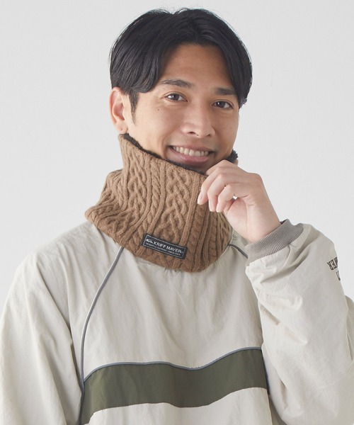 KRIFF MAYER（クリフメイヤー）の「【リバーシブル】モコネックウォーマー（ネックウォーマー/スヌード・キッズ・レッド/モカ/ネイビー/ブラック/カーキ・MEDIUM/LARGE）」の6枚目の写真
