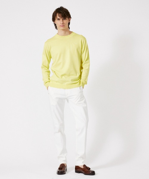 DESIGNWORKS（デザインワークス）の「【カシミヤタッチ】 クルーネック　ニット（ニット/セーター・メンズ・ブルー/ブラック/アイボリー/カーキ/ピンク/ライトブルー/レモンイエロー/ライトグレー・50/48/46/52）」の12枚目の写真