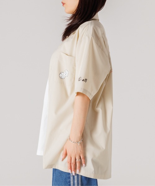 ZOZOMESSE(ゾゾメッセ)の「【Da-iCE × Danny Sangra】 オープンカラーシャツ(シャツ/ブラウス・レディース・ブラック/Beige・M/L/XL)」の6枚目の写真