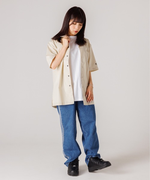 ZOZOMESSE(ゾゾメッセ)の「【Da-iCE × Danny Sangra】 オープンカラーシャツ(シャツ/ブラウス・レディース・ブラック/Beige・M/L/XL)」の4枚目の写真