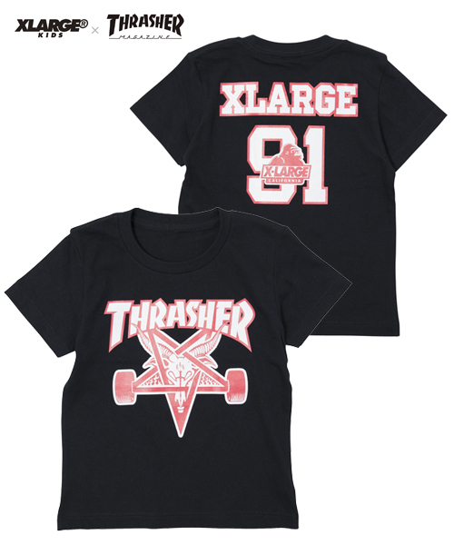 XLARGE KIDS(エクストララージキッズ)の「Thrasher S/S TEE SKATE GOAT(Tシャツ/カットソー・キッズ・ホワイト/ブラック・7T/5T/2T/8T)」の2枚目の写真
