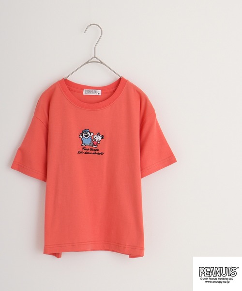 PEANUTS（ピーナッツ）の「PEANUTS クロップドTシャツ（Tシャツ/カットソー・レディース・ホワイト/ブラック/コーラル・S/M/L）」の3枚目の写真