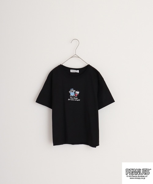 PEANUTS（ピーナッツ）の「PEANUTS クロップドTシャツ（Tシャツ/カットソー・レディース・ホワイト/ブラック/コーラル・S/M/L）」の14枚目の写真