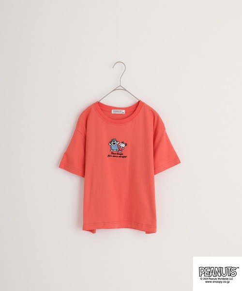 PEANUTS（ピーナッツ）の「PEANUTS クロップドTシャツ（Tシャツ/カットソー・レディース・ホワイト/ブラック/コーラル・S/M/L）」の15枚目の写真