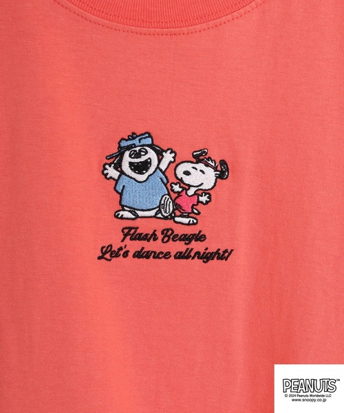 PEANUTS（ピーナッツ）の「PEANUTS クロップドTシャツ（Tシャツ/カットソー・レディース・ホワイト/ブラック/コーラル・S/M/L）」の16枚目の写真