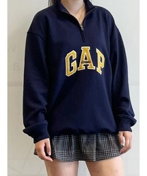 GAP | ヘビーウェイト GAPアーチロゴ ハーフジッププルオーバー(ユニセックス)(スウェット)