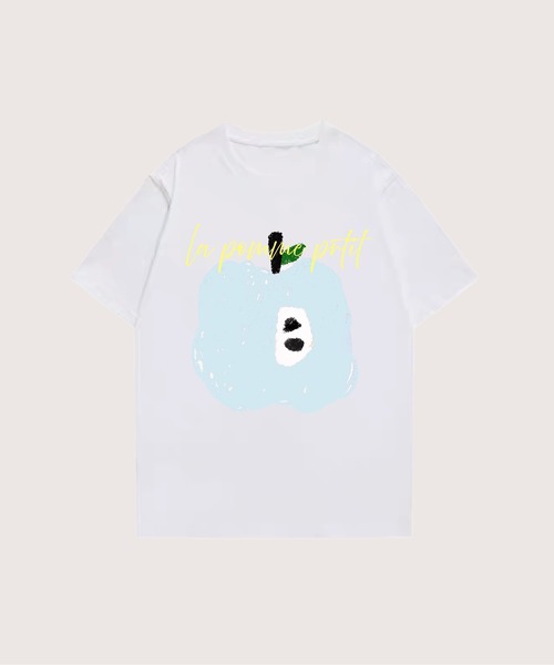 LA POMME petit（ラポミ・プチ）の「LE POMME' T -1（Tシャツ/カットソー・レディース・ライトブルー/イエロー/ベビーピンク/パープル・X-LARGE/LARGE/MEDIUM/SMALL）」の2枚目の写真