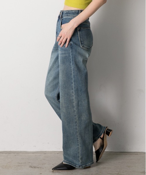 ad thie（アドティエ）の「ポケットデザイン ストレートデニム（デニムパンツ・レディース・ブルー・SMALL/MEDIUM）」の11枚目の写真