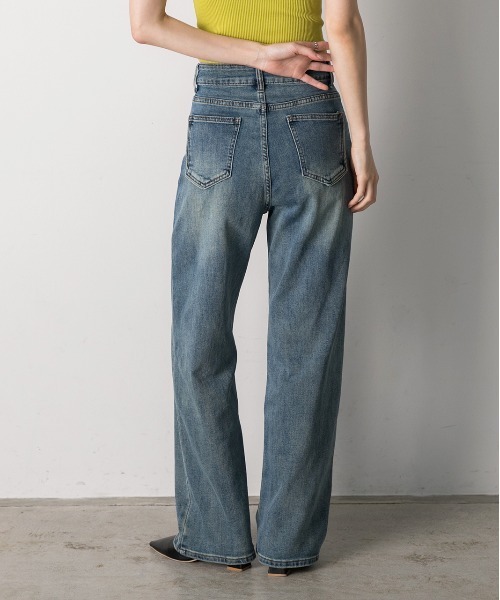 ad thie（アドティエ）の「ポケットデザイン ストレートデニム（デニムパンツ・レディース・ブルー・SMALL/MEDIUM）」の12枚目の写真