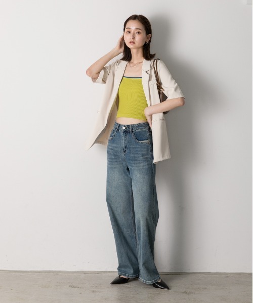 ad thie（アドティエ）の「ポケットデザイン ストレートデニム（デニムパンツ・レディース・ブルー・SMALL/MEDIUM）」の14枚目の写真