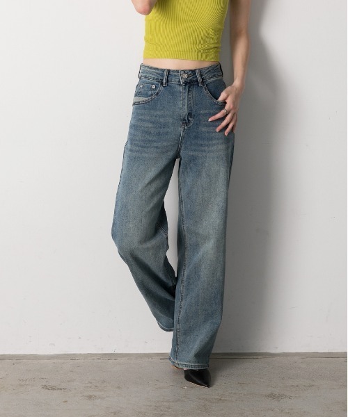 ad thie（アドティエ）の「ポケットデザイン ストレートデニム（デニムパンツ・レディース・ブルー・SMALL/MEDIUM）」の15枚目の写真
