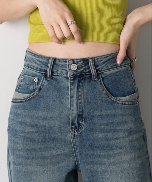 ad thie（アドティエ）の「ポケットデザイン ストレートデニム（デニムパンツ・レディース・ブルー・SMALL/MEDIUM）」の16枚目の写真