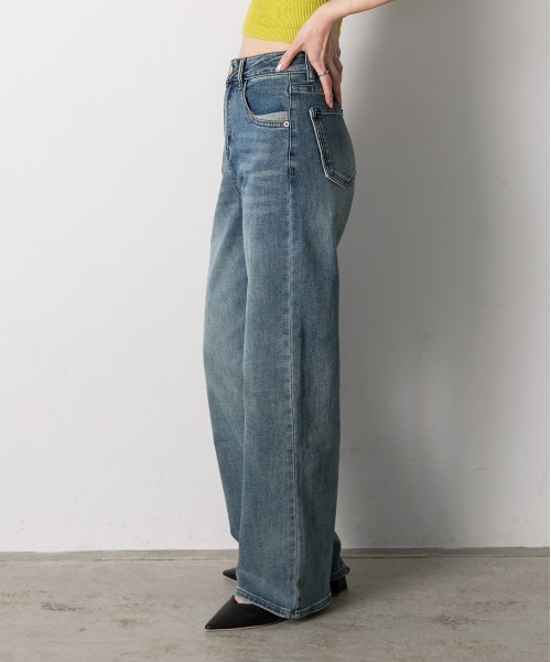 ad thie（アドティエ）の「ポケットデザイン ストレートデニム（デニムパンツ・レディース・ブルー・SMALL/MEDIUM）」の18枚目の写真