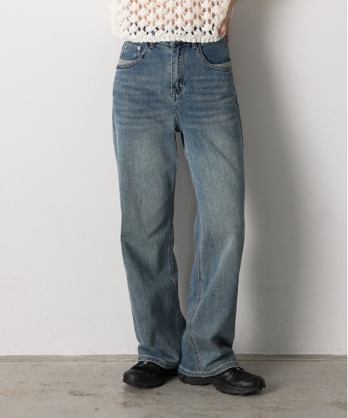 ad thie（アドティエ）の「ポケットデザイン ストレートデニム（デニムパンツ・レディース・ブルー・SMALL/MEDIUM）」の21枚目の写真