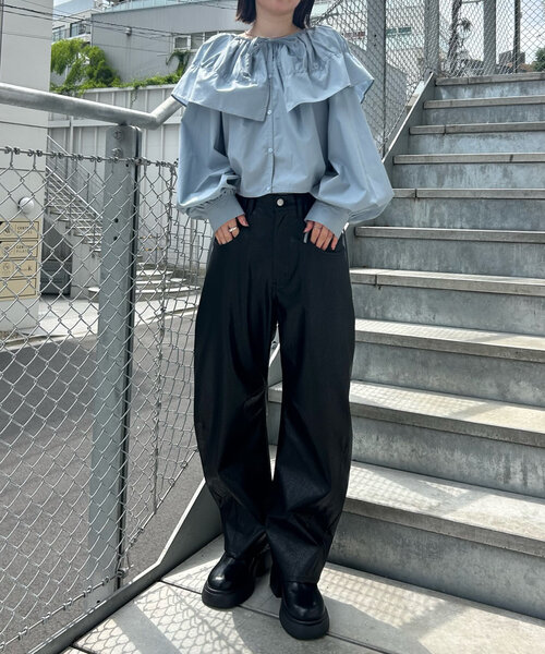 mline（エムライン）の「[mline]レザーパンツ（その他パンツ・レディース・ブラック/ブラウン・1/2）」の14枚目の写真