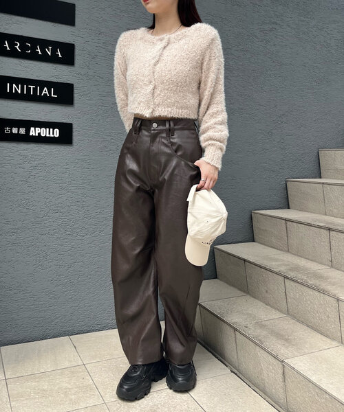 mline（エムライン）の「[mline]レザーパンツ（その他パンツ・レディース・ブラック/ブラウン・1/2）」の3枚目の写真