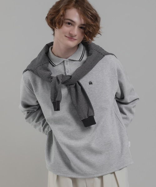 MUHET（ミュエータ）の「カノコポロシャツ（ポロシャツ・レディース・ブラック/カーキ/杢グレー/モカ・MEDIUM/X-LARGE）」の9枚目の写真