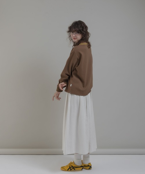 MUHET（ミュエータ）の「カノコポロシャツ（ポロシャツ・レディース・ブラック/カーキ/杢グレー/モカ・MEDIUM/X-LARGE）」の18枚目の写真