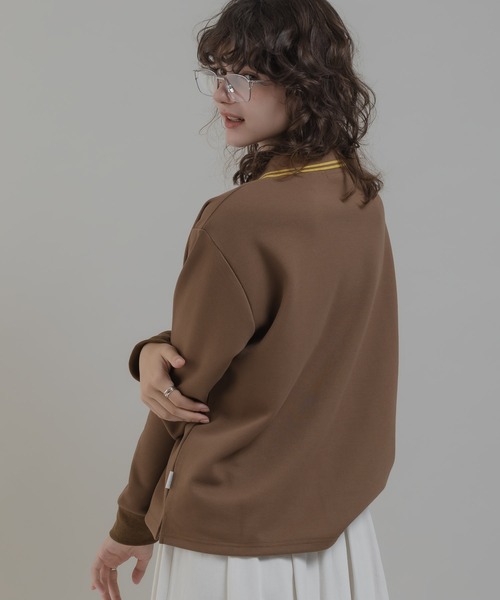 MUHET（ミュエータ）の「カノコポロシャツ（ポロシャツ・レディース・ブラック/カーキ/杢グレー/モカ・MEDIUM/X-LARGE）」の15枚目の写真