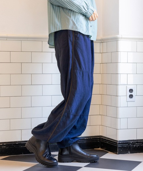 niko and（ニコアンド）の「シボシボサイドラインパンツ（その他