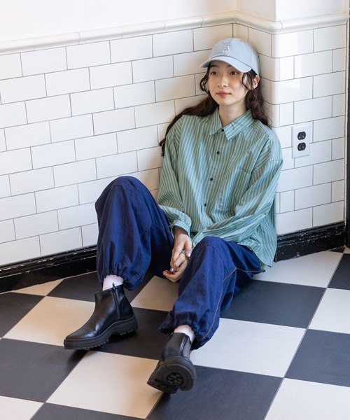 niko and...（ニコアンド）の「シボシボサイドラインパンツ（その他パンツ・レディース・ネイビー/オレンジ/ブラック/アイボリー・FREE）」の10枚目の写真