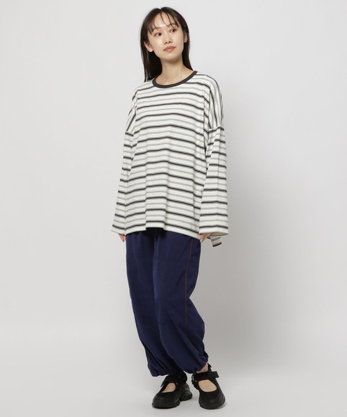 niko and...（ニコアンド）の「シボシボサイドラインパンツ（その他パンツ・レディース・ネイビー/オレンジ/ブラック/アイボリー・FREE）」の20枚目の写真