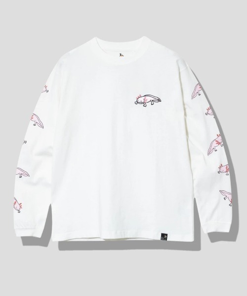 go slow caravan（ゴースローキャラバン）の「USA/C ウーパールーパーロングスリーブTEE（Tシャツ/カットソー・メンズ・ホワイト/アイボリー/ブラック/ブルー・SMALL/MEDIUM/LARGE/X-LARGE）」の2枚目の写真