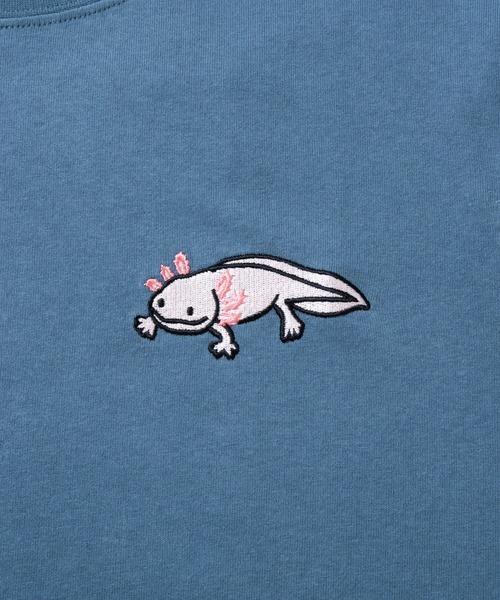 go slow caravan（ゴースローキャラバン）の「USA/C ウーパールーパーロングスリーブTEE（Tシャツ/カットソー・メンズ・ホワイト/アイボリー/ブラック/ブルー・SMALL/MEDIUM/LARGE/X-LARGE）」の6枚目の写真