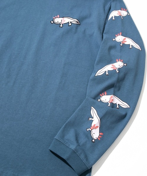 go slow caravan（ゴースローキャラバン）の「USA/C ウーパールーパーロングスリーブTEE（Tシャツ/カットソー・メンズ・ホワイト/アイボリー/ブラック/ブルー・SMALL/MEDIUM/LARGE/X-LARGE）」の8枚目の写真