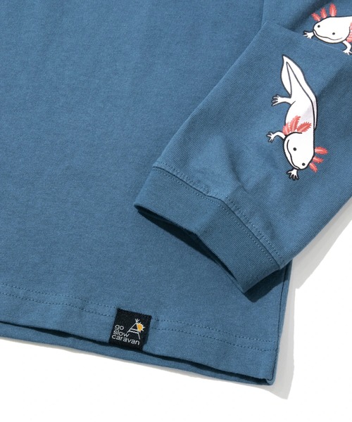 go slow caravan（ゴースローキャラバン）の「USA/C ウーパールーパーロングスリーブTEE（Tシャツ/カットソー・メンズ・ホワイト/アイボリー/ブラック/ブルー・SMALL/MEDIUM/LARGE/X-LARGE）」の9枚目の写真