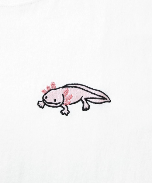 go slow caravan（ゴースローキャラバン）の「USA/C ウーパールーパーロングスリーブTEE（Tシャツ/カットソー・メンズ・ホワイト/アイボリー/ブラック/ブルー・SMALL/MEDIUM/LARGE/X-LARGE）」の14枚目の写真