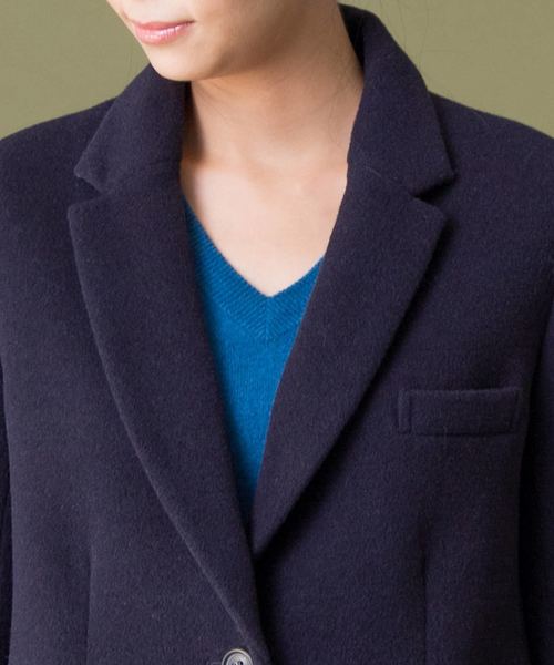 SHARE PARK(シェアパーク)の「ショートビーバー チェスターコート(チェスターコート・レディース・グレー系/ネイビー系・0/1/2)」の10枚目の写真