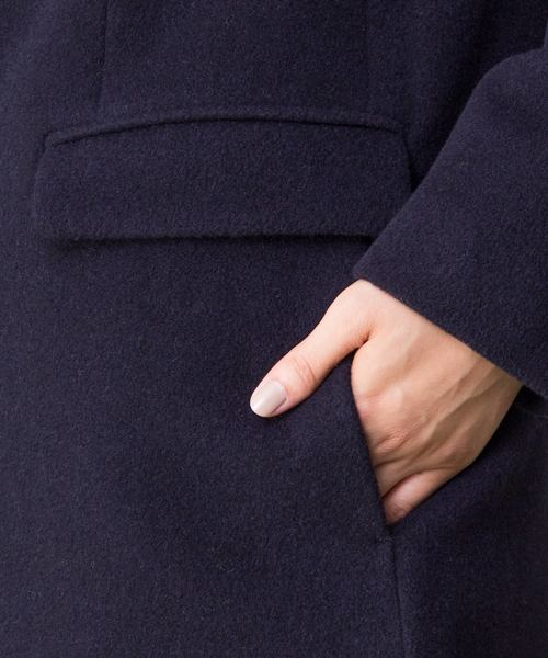 SHARE PARK(シェアパーク)の「ショートビーバー チェスターコート(チェスターコート・レディース・グレー系/ネイビー系・0/1/2)」の4枚目の写真