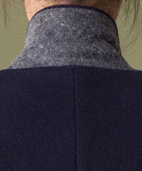 SHARE PARK(シェアパーク)の「ショートビーバー チェスターコート(チェスターコート・レディース・グレー系/ネイビー系・0/1/2)」の8枚目の写真