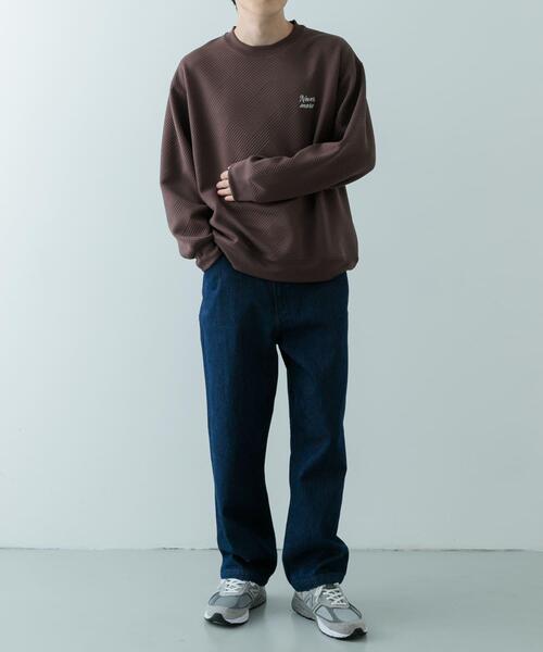 ITEMS URBANRESEARCH（アイテムズ アーバンリサーチ）の「『XLサイズあり』刺繍ジャカードロングスリーブカットソー（Tシャツ/カットソー・メンズ・ブラック/ホワイト/グレー/ブラウン・LARGE/MEDIUM/X-LARGE）」の22枚目の写真