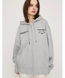 FRONT ZIP PRINT HOODIE フロント ジップ プリント フーディ パーカー