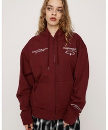 FRONT ZIP PRINT HOODIE フロント ジップ プリント フーディ パーカー