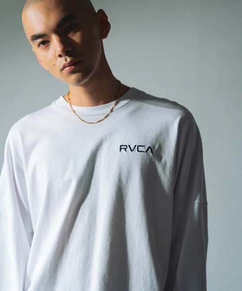 RVCA（ルーカ）の「RVCA メンズ PATCH BALANCE LT ロンＴ 【2024年秋冬モデル】/ルーカバックプリントビッグシルエット長袖ロンT（Tシャツ/カットソー・メンズ・ブラウン/ホワイト/グリーン系その他/ブラック・SMALL/MEDIUM/LARGE/X-LARGE/XX-LARGE）」の13枚目の写真