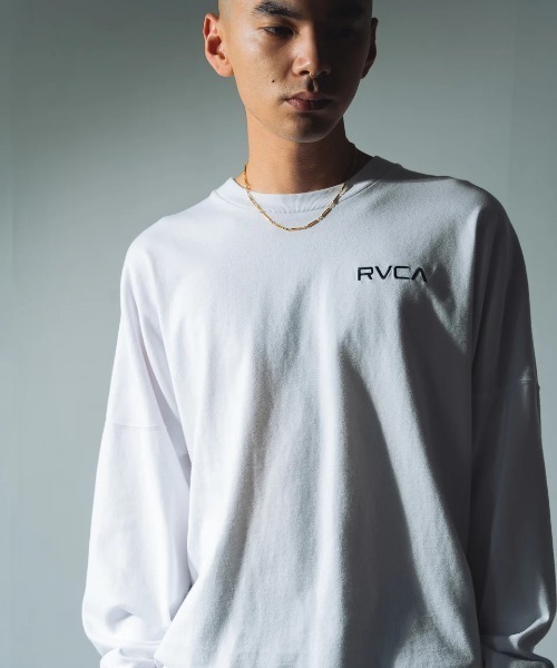 RVCA（ルーカ）の「RVCA メンズ PATCH BALANCE LT ロンＴ 【2024年秋冬モデル】/ルーカバックプリントビッグシルエット長袖ロンT（Tシャツ/カットソー・メンズ・ブラウン/ホワイト/グリーン系その他/ブラック・SMALL/MEDIUM/LARGE/X-LARGE/XX-LARGE）」の14枚目の写真