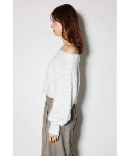 rienda（リエンダ）の「フラッフィーニットトップス（ニット/セーター・レディース・ブルー/ホワイト/ピンク/ベージュ・FREE）」の8枚目の写真