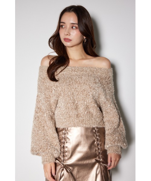 rienda（リエンダ）の「フラッフィーニットトップス（ニット/セーター・レディース・ブルー/ホワイト/ピンク/ベージュ・FREE）」の13枚目の写真