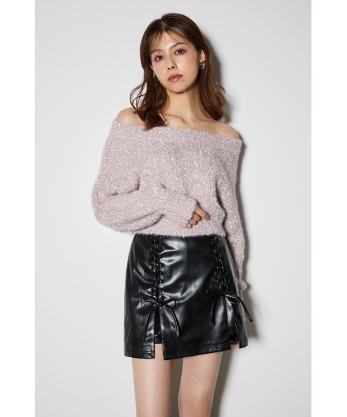 rienda（リエンダ）の「フラッフィーニットトップス（ニット/セーター・レディース・ブルー/ホワイト/ピンク/ベージュ・FREE）」の21枚目の写真