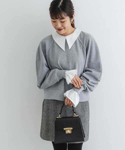 F by ROSSO（エフバイロッソ）の「F by ROSSO　マルチウェイ裏毛スウェットプルオーバー（Tシャツ/カットソー・レディース・グレー/ライトグレー・FREE）」の8枚目の写真