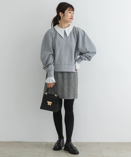 F by ROSSO（エフバイロッソ）の「F by ROSSO　マルチウェイ裏毛スウェットプルオーバー（Tシャツ/カットソー・レディース・グレー/ライトグレー・FREE）」の10枚目の写真