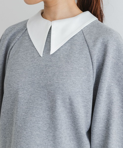F by ROSSO（エフバイロッソ）の「F by ROSSO　マルチウェイ裏毛スウェットプルオーバー（Tシャツ/カットソー・レディース・グレー/ライトグレー・FREE）」の16枚目の写真